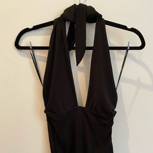 Forever 21 Black Plunge V-Neck Body Suit